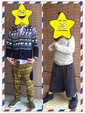 島鳥烏さん（メンズ・177cm）の冬コーディネート