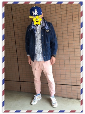 島鳥烏さん（メンズ・177cm）の春コーディネート