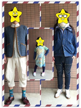 「Ne-net（ネネット）のネルストライプ②（シャツ/ブラウス）」を使った、島鳥烏さん（レディース・167cm）の春コーディネート