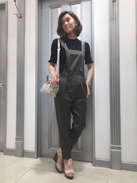 「JILL STUART（ジルスチュアート）のアイテム（オールインワン・サロペット）」を使った、nawaさん（レディース・157cm）の春コーディネート