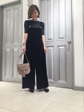 「JILL STUART（ジルスチュアート）のアイテム（オールインワン・サロペット）」を使った、nawaさん（レディース・157cm）の夏コーディネート