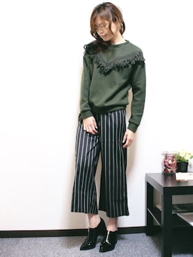 「アイテム（ブーティ）」を使った、kaminさん（レディース・160cm）の秋コーディネート