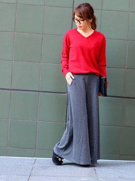 「AVAN LILY（アヴァンリリィ）のアイテム」を使った、kaminさん（レディース・160cm）の秋コーディネート