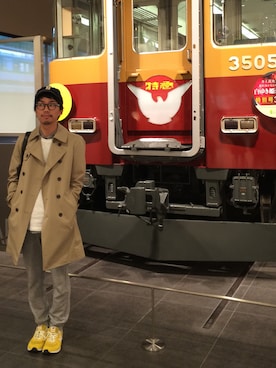 「cheap monday」｜「アイテム（トレンチコート）」を使った、bokobokoさん（メンズ・173cm）の秋コーディネート