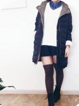 「pcnc（ピクニックカンパニー）のアイテム」を使った、幸•LR•楽さん（レディース・160cm）の冬コーディネート