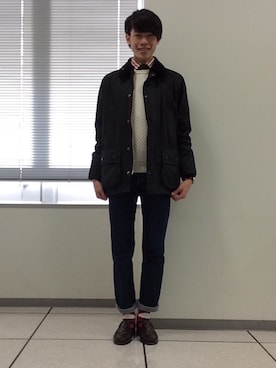 「学校」｜「アイテム（ブルゾン）」を使った、Teraさん（メンズ・171cm）の冬コーディネート