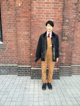 「j crew」｜Teraさん（メンズ・171cm）の冬コーディネート
