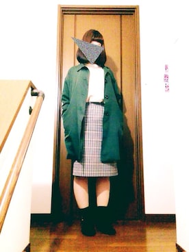 「NICE CLAUP（ナイスクラップ）のアイテム（その他アウター）」を使った、たまごのたまごさん（レディース・158cm）の春コーディネート