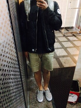 「AAPE BY A BATHING APE（エーエイプバイアベイシングエイプ）のアイテム（スタジャン）」を使った、jyonjyonjyonさん（メンズ・170cm）の夏コーディネート
