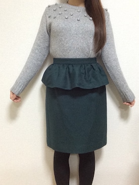 「ぺプラム」｜「アイテム（腕時計）」を使った、cocoさん（レディース・145cm）の冬コーディネート