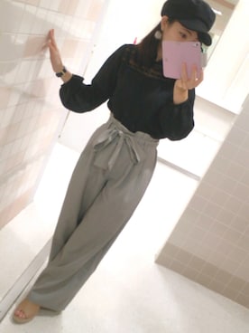 「シースルー」｜「アイテム（キャスケット）」を使った、Yuikaさん（レディース・155cm）の秋コーディネート