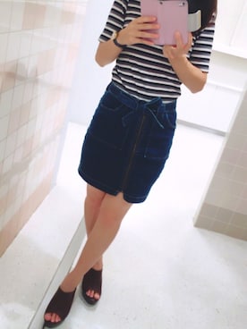 「ＡＮＤＪ（アンドジェイ）のアイテム（サンダル）」を使った、Yuikaさん（レディース・155cm）の秋コーディネート