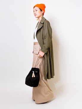 「BASISBROEK（バシスブルック）のアイテム（ジャケット/アウター）」を使った、びんさん（レディース・161cm）の春コーディネート