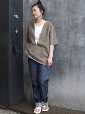 「SCOSHA（スコーシャ）のアイテム」を使った、びんさん（レディース・161cm）の夏コーディネート