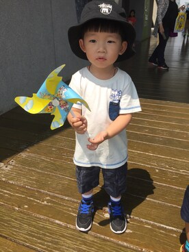 「Carter's（カーターズ）のアイテム（レッグウェア）」を使った、 🌴LUBEE🌴さん（キッズ・90cm）の秋コーディネート