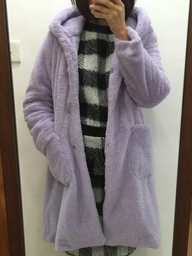 「Candy Stripper」｜「アイテム（ダウンジャケット/コート）」を使った、Agnes Fungさん（レディース・174cm）の秋コーディネート