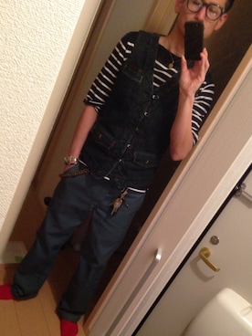 「SAINT JAMES（セントジェームス）のアイテム（トップス）」を使った、山本晃大さん（メンズ・175cm）の春コーディネート