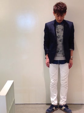 「スエット」｜山本晃大さん（メンズ・175cm）の春コーディネート