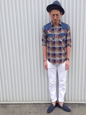 「ZARA MANのアイテム」を使った、山本晃大さん（メンズ・175cm）の夏コーディネート