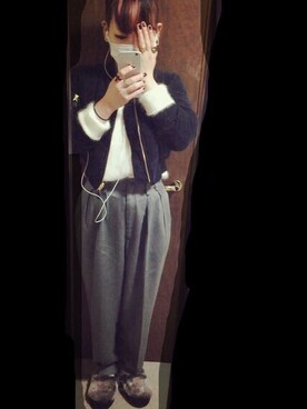 「アイテム（その他シューズ、グレー系）」を使った、satomiさん（レディース・157cm）の春コーディネート