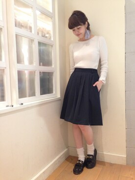 「#秋服」｜「アイテム（アクセサリー）」を使った、やまぴーさん（レディース・162cm）の夏コーディネート