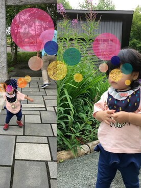 「フェリシモキッズ（フェリシモキッズ）のアイテム（パンツ）」を使った、悠さん（キッズ・90cm）の秋コーディネート