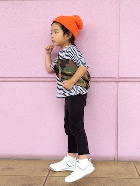 「The Herschel Supply Co. Brand（ハーシェルサプライ）のアイテム」を使った、memeさん（キッズ・100cm）の秋コーディネート