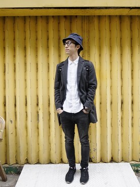 「NEW BRAND（ニューブランド）のアイテム」を使った、WKYさん（メンズ・170cm）の夏コーディネート