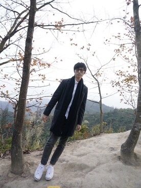 「CONVERSE（コンバース）のCONVERSE (コンバース）　JACK PURCELL　ジャックパーセル　（スニーカー）」を使った、WKYさん（メンズ・170cm）の冬コーディネート