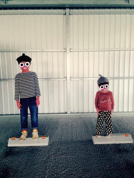 「Petit jam（プチジャム）のアイテム（帽子）」を使った、hodaさん（キッズ・125cm）の秋コーディネート