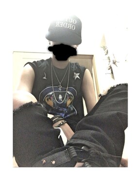 「LAD MUSICIAN（ラッドミュージシャン）のアイテム（キャップ、ブラック系）」を使った、Taigaさん（メンズ）の夏コーディネート