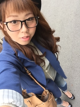 「Q（キュー）のアイテム（ジャケット/アウター）」を使った、ゆん⍤⑅さん（レディース・150cm）の秋コーディネート
