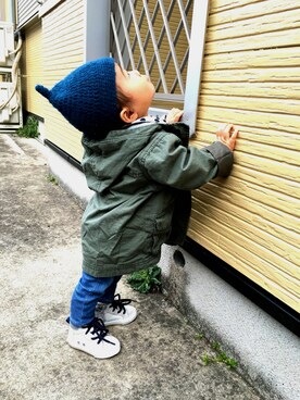 「Carter's（カーターズ）のアイテム（ジャケット/アウター）」を使った、HAREさん（キッズ・80cm）の春コーディネート