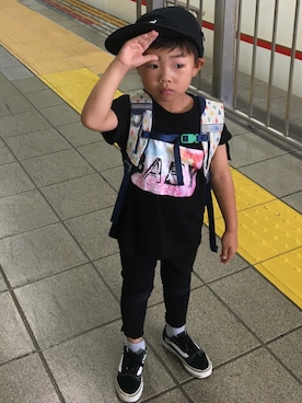 「YSL（ワイエスエル）のアイテム（トップス）」を使った、Ren_xxxさん（キッズ・110cm）の秋コーディネート