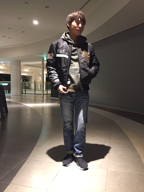 AVIREX アヴィレックス MA-1 USS BOMBER ボンバージャケット 中古・古着通販】AVIREX (アヴィレックス) フライトボンバー