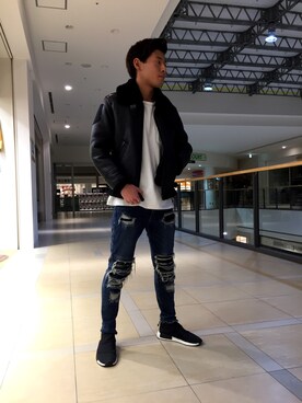 大山凌さん(メンズ・174cm)の冬コーディネート