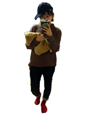 7co☺︎さん（レディース・157cm）の冬コーディネート