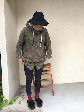 「AS KNOW AS plus（アズノゥアズプラス）のアイテム（その他アウター）」を使った、おすぎさん（レディース・163cm）の秋コーディネート