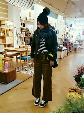 「PLST（プラステ）のアイテム（アクセサリー）」を使った、98mayuさん（レディース・157cm）の冬コーディネート