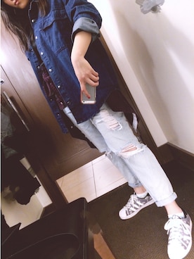 「Jack Willsのアイテム（トップス）」を使った、Maxine Chuさん（レディース・168cm）の秋コーディネート