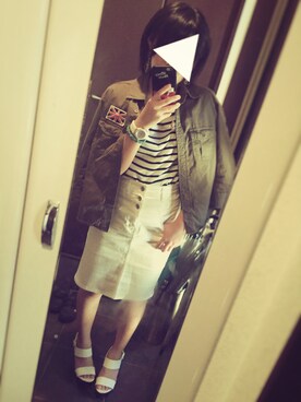 「vanillaのアイテム」を使った、rinさん（レディース・153cm）の夏コーディネート