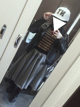 「EDWIN」｜「アイテム（スカート）」を使った、rinさん（レディース・152cm）の冬コーディネート