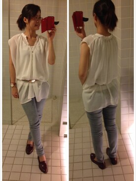 「DRESS CODE（ドレスコード）のアイテム」を使った、Jamieさん（レディース・162cm）の夏コーディネート