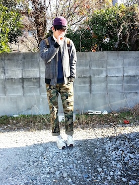 「HARE（ハレ）のアイテム（その他アウター）」を使った、ASKさん（メンズ・172cm）の冬コーディネート