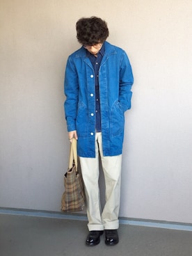 「WORLD WORKERS（ワールドワーカーズ）のアイテム（その他アウター）」を使った、ASKさん（メンズ・172cm）の春コーディネート