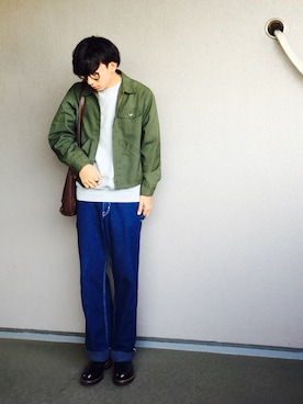 「FOSSIL（フォッシル）のアイテム（バッグ）」を使った、ASKさん（メンズ・172cm）の秋コーディネート