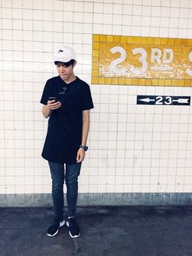 「AES（エーイーエス）のアイテム（帽子）」を使った、tim18058さん（メンズ・181cm）の夏コーディネート