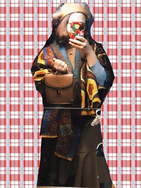 「VINTAGE（ヴィンテージ）のアイテム（メッセンジャーバッグ）」を使った、XUCHONGHUI-さん（レディース・170cm）の冬コーディネート