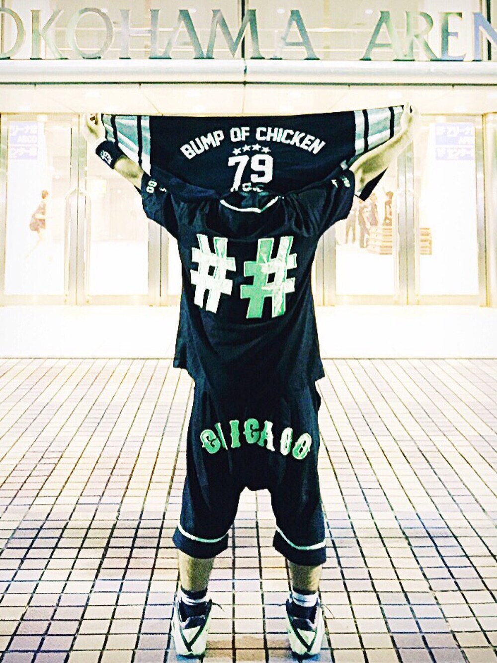 「BUMP OF CHICKEN、BUMPOFCHICKEN、直井由文、チャマ、KTZxBEENTRILL、ktz、BEEN TRILL、NIKE、LEBRON11、American Apparel」｜「KTZ×BEENTRILLのアイテム（シャツ/ブラウス、ブラック系）」を使った、ゆきさん（メンズ・160cm）の夏コーディネートの1枚目の写真