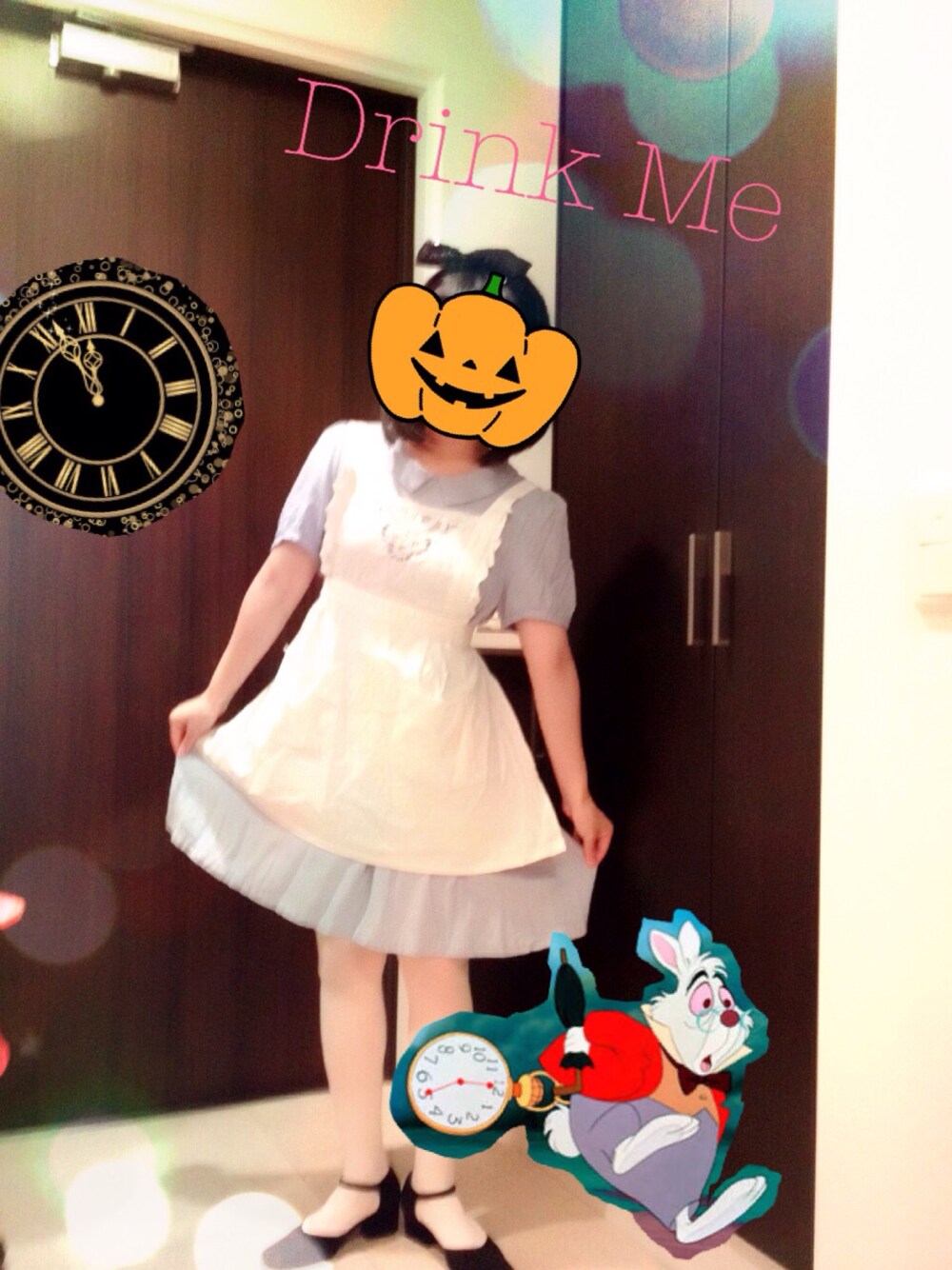 「ALICE、Trick or Treat、halloween、WEAR HALLOWEEN 2015」｜「earth music&ecologyのアイテム（ワンピース、ブルー系）」を使った、meさん（レディース・153cm）の秋コーディネートの1枚目の写真